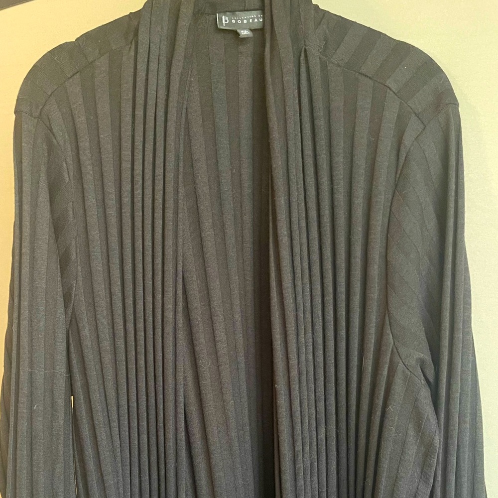 Long Ribbed Cardigan 2X - Picture 2 of 3